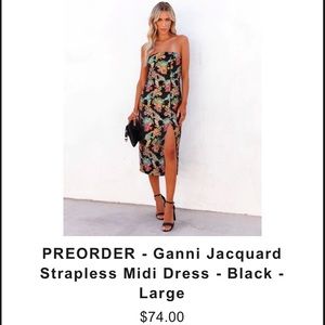 Vici - Ganni Jacquard strapless midi dress
